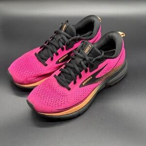 Brooks Trace 3 Womens Running Shoes Pink Black Gold 1204011B694 Size 8 Medium